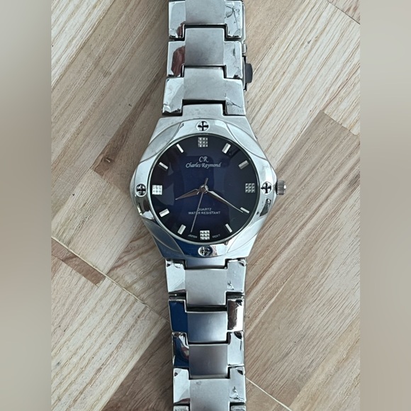 Charles Raymond Men’s Watch Stainless Bracelet Blue Dial - Picture 5 of 14